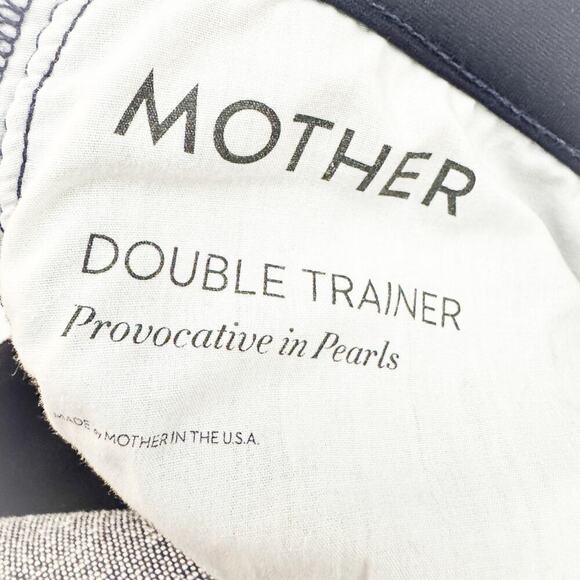 Mother Double Trainer Provocative in Pearls Denim Jogger Size 29 - Picture 10 of 11
